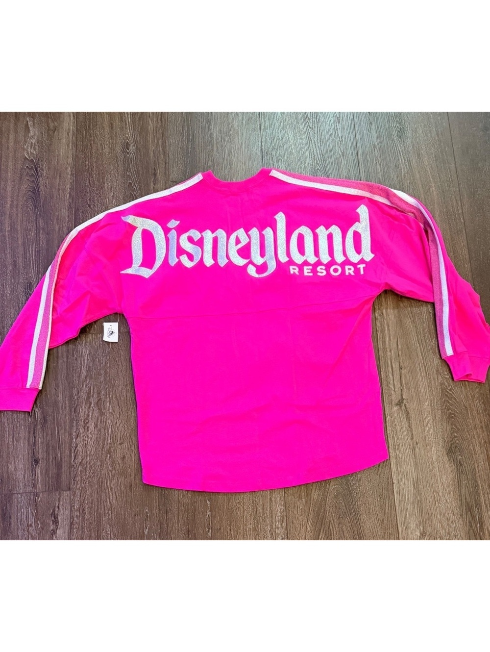 Disney Parks Disneyland Spirit Jersey Pink Glitter Logo Medium 100% Cotton